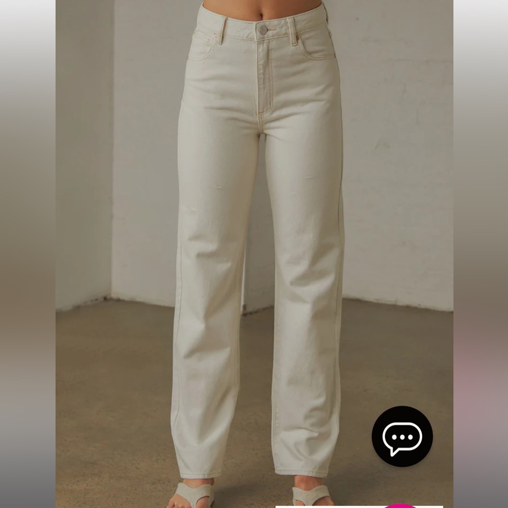 Stone White A 94’ High Straight Jean from Abrand